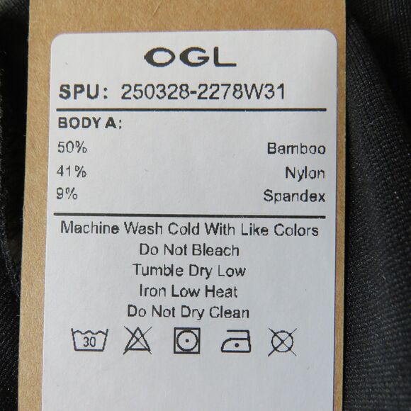 OGL Bamboo Blend Ponte Wide Leg Drapey Pull On Pants Black Size Large - Picture 10 of 11